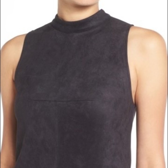 Astr the Label Faux Suede Mock Neck Shift Dress - Picture 4 of 8